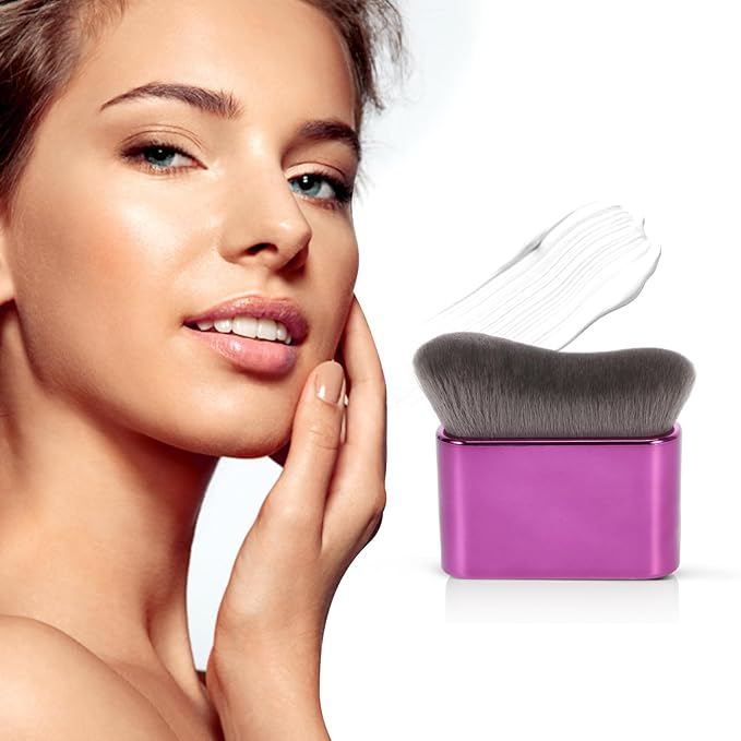 UNIMEIX Self Tanner Brush Sunscreen Body Makeup Brush Kabuki Blend Applicator Spray Tan Blending Beauty Brush for Body Coverage Perfector(Purple)