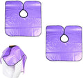2 Pack Waterproof Hair Dye Cape Portable Short Comb-Out Capes Hair Cutting Cape Haircut Apron Styling Cape Makeup Bib for Stylist Artist Hairdressing Hair Coloring Kit Bleach Beauty Salon
