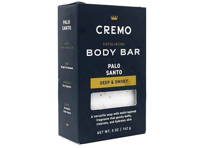 Cremo Exfoliating Body Bars Palo Santo (Reserve Collection) - A Combination of Lava Rock and Oat Kernel Gently Polishes While Shea Butter Leaves Your Skin Feeling Smooth and Healthy (Pack of 3)