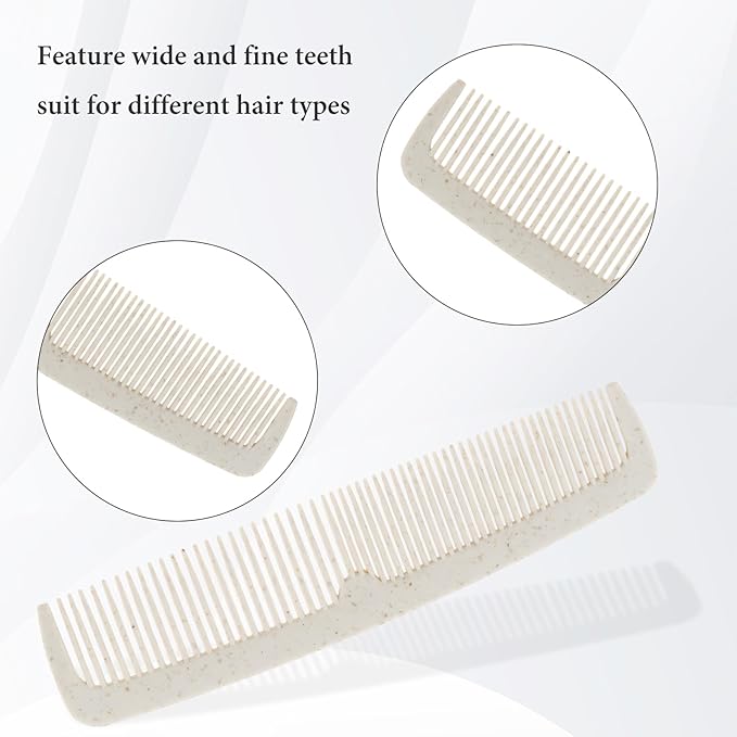 Hair Combs Bulk, 50 Pack Disposable Combs Individually Wrapped, Double Tooth for Beard and Hair, Suitable for Travel, Hotel, Event Gifting and Care Bag