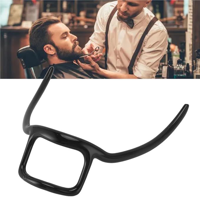Tyenaza Beard Shaper, Hair Grooming Versatile Portable Shaping Tool Face Hair Styling Template for Men (Black)