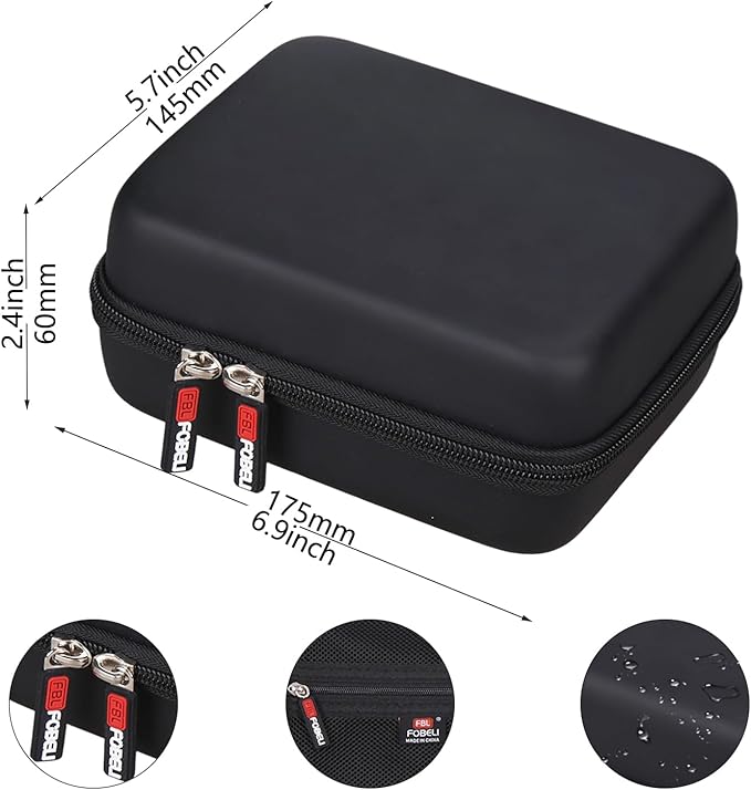 FBLFOBELI EVA Hard Storage Case for Ufree/for Brightup FK-8788T/ for Wahl 9916-817V Electric Razor Foil Shavers for Men, Hair Beard Trimmer Grooming Shaving Kit Storage Holder (PU Black)