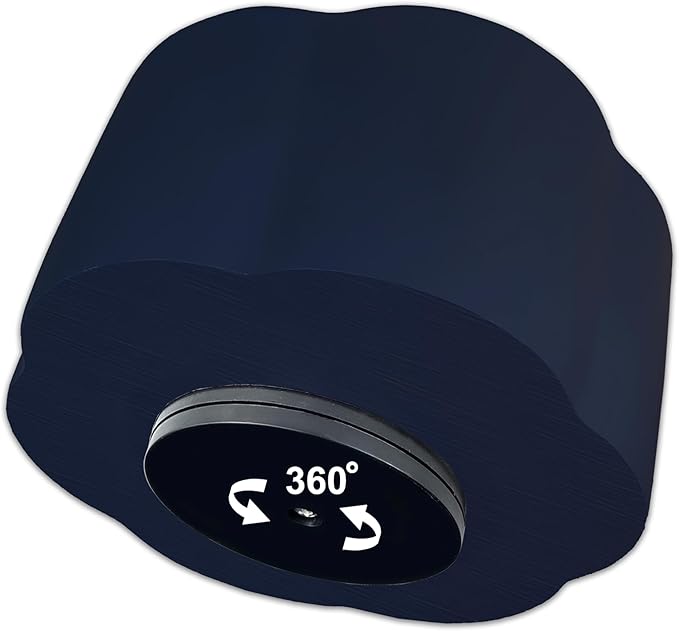 360° Rotate Makeup Brush Holder, 4 Slot Spin Beauty Tools Organizer, Brush Countertop Display Case, Desktop Storage, Bathroom Vanity Holder, Resin with Navy Blue Rubber Paint.