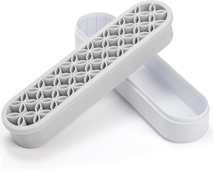 Elsjoy 3 Pack Silicone Makeup Brush Holder, Desktop Cosmetic Organizer Pen Holder, Sewing Tool Holder Beauty Tool Organizer Stand for Brush, Scissors, Toothbrush