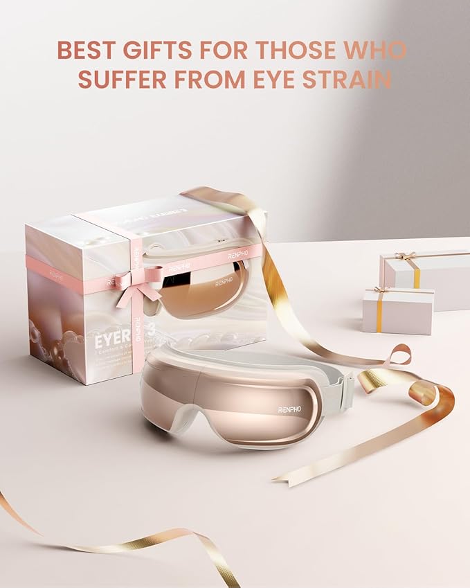 RENPHO Eyeris 3 Eye Massager with Heat and Cooling Voice Control, Mothers Day Birthday Gifts for Mom Women Men Her, FSA Eligible HSA Eye Mask for Migraine Relief, Eye Care Dry Eye Relax Reduce Strain