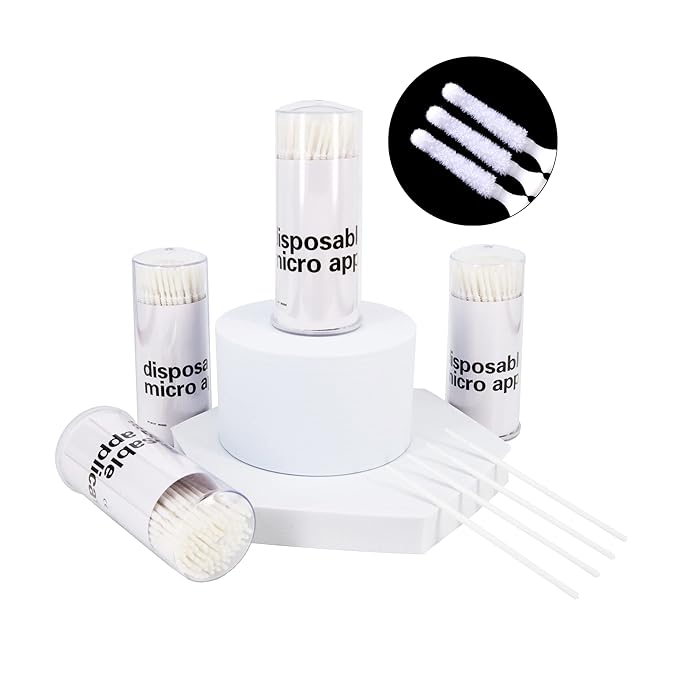 i-Laesh 400 Pcs Lashes Disposable Micro Applicators Brush, Microswabs for Eyelash Extensions, Lint Free Micro Brushes