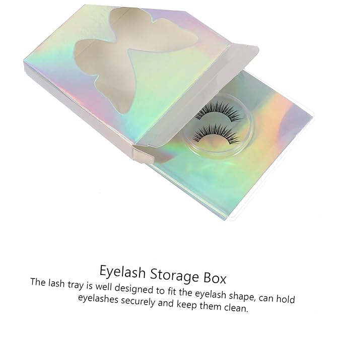30pcs Hollow Eyelash Box for False Lashes Storage Organizer Seal and Easy Open Design for Travel and Eyelash Tools