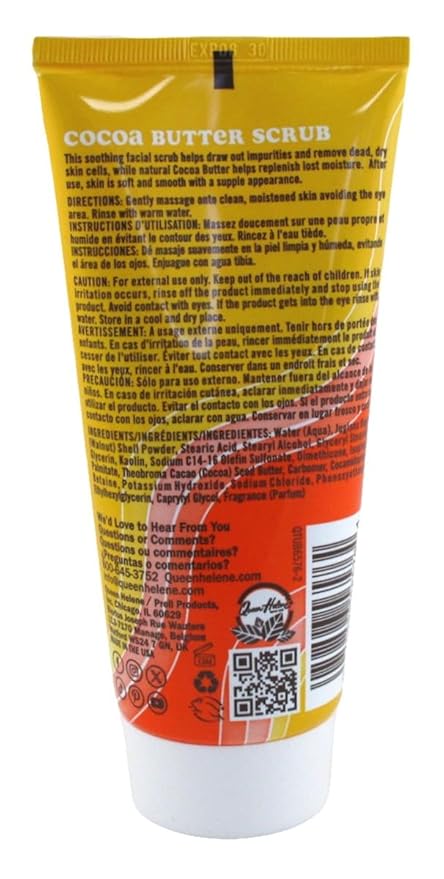 Queen Helene Tube Cocoa Butter Facial Scrub 6 Ounce (177ml) (2 Pack)