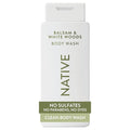 Native Body Wash Contains Naturally Derived Ingredients | For Women & Men, Sulfate, Paraben, & Dye Free Leaving Skin Soft and Hydrated | Balsam & White Woods 18 oz
