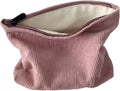 SxoSyo Cosmetic Bags for Women Makeup Bag Large Purse Travel Toiletry Zipper Storage Pouch Make up Brushes Organizer for Gifts (Corduroy, Pink)