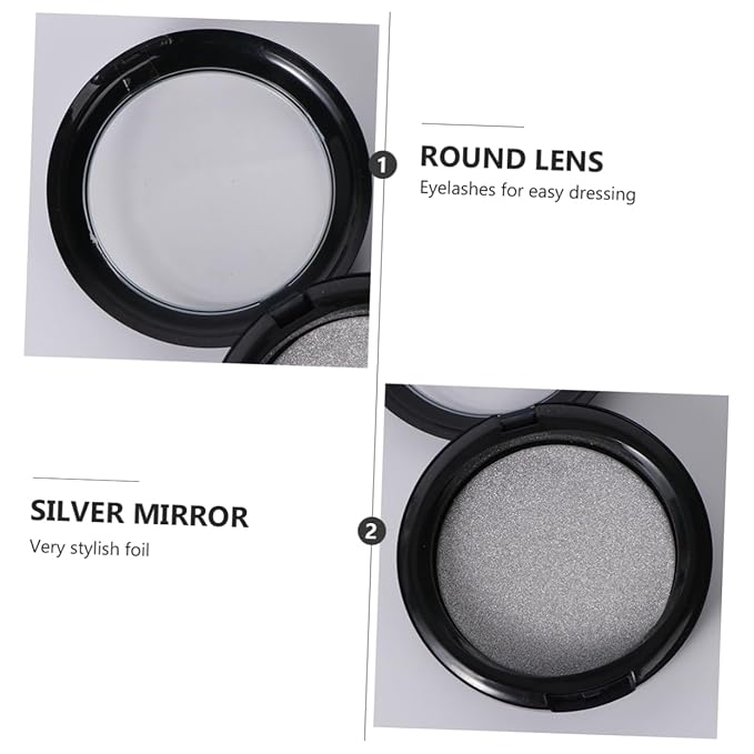 Round False Eyelash Case Plastic Eyelash Packaging Box Organizer and Storage for Home Use Random Color