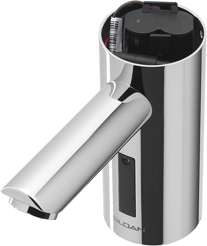 Sloan Optima EAF-200 Sensor Activated Touch-Free Faucet, Commercial Grade w/Mounting Hardware - 0.5 GPM Bluetooth, Hardwired Deck-Mounted Mid Body, Polished Chrome Finish, 3335055