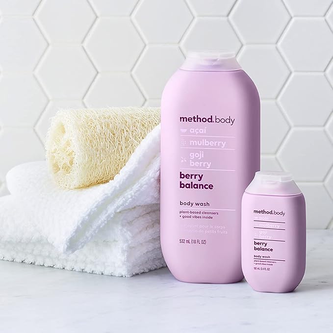 Method Body Wash, Berry Balance, Paraben and Phthalate Free, 18 oz (Pack of 2)