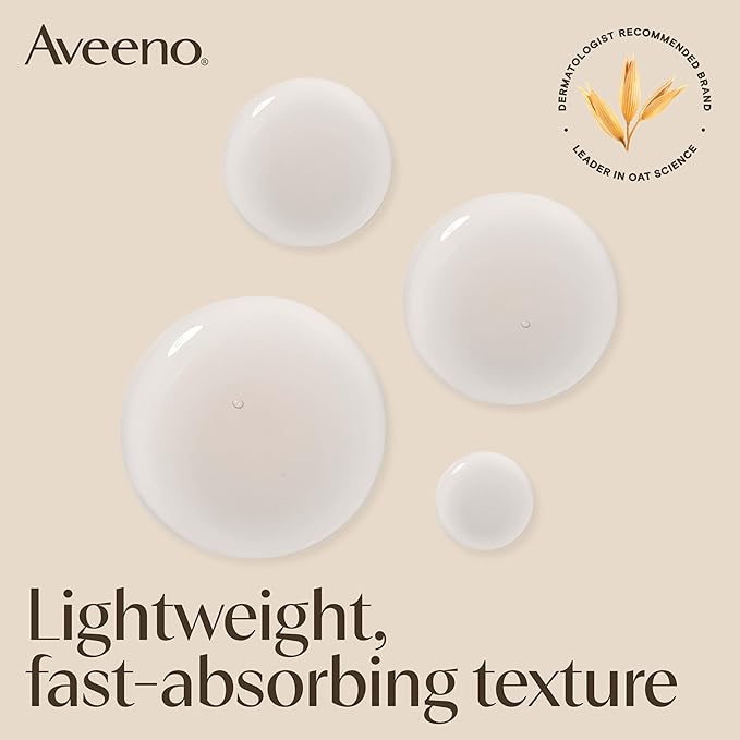 Aveeno Calm + Restore Triple Oat Hydrating Face Serum for Sensitive Skin, Gentle Lightweight Facial Serum Instantly Smooths Skin, Non-Comedogenic, Hypoallergenic & Fragrance-Free, 1 fl. oz