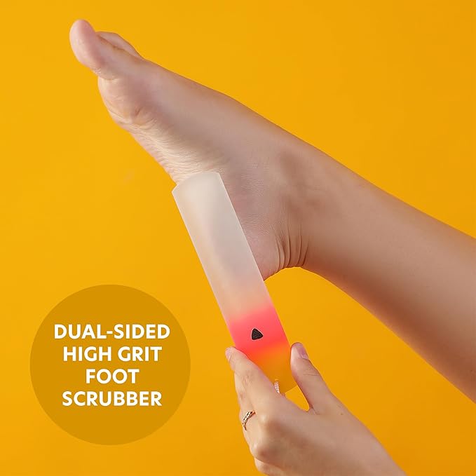 Bona Fide Beauty Czech Glass Foot File with Sleeve. Foot Callus Remover Made in The EU (Sunset Color)