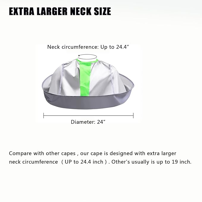 Hair Cutting Capes Umbrella for Adults, Barber Cape Cloak Cape for Home and Salon Use, Keep Hair Off Clothes and Floor