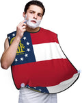 Georgia Flag Print Beard Bib Apron For Men, Beard Hair Catcher For Men Shaving Trimming,Beard Cape Cloth