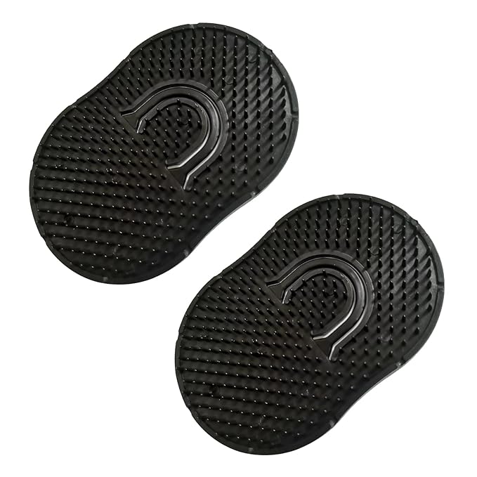 Soft 'N Style 2 Packs Pocket Palm Combs, Shampoo Comb, Massager Hair Brush Comb, Scalp Massager Brush Comb, Wave brush, Palm hair brush (Black)