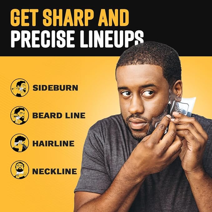 The Cut Buddy Original Shaping Tool, Clear Beard and Hairline Template with Bonus Tracer Pencil, As Seen on Shark Tank