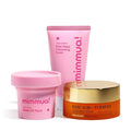 Pink Glow Set | Cleansing Cream + Cleansing Foam + Wash Off Pack | Total Cleansing Set | All in One Routine for Glow Skin