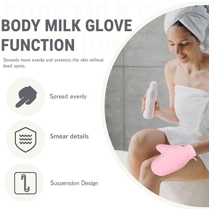 Tanning Mitt and Self Tanner Back Applicator, Different Sized Self Tanning Kit, Tanning Glove Self Tan Back Applicator for Lotion Mousse Sunless Face Skin Body Beauty Women Men (pink)