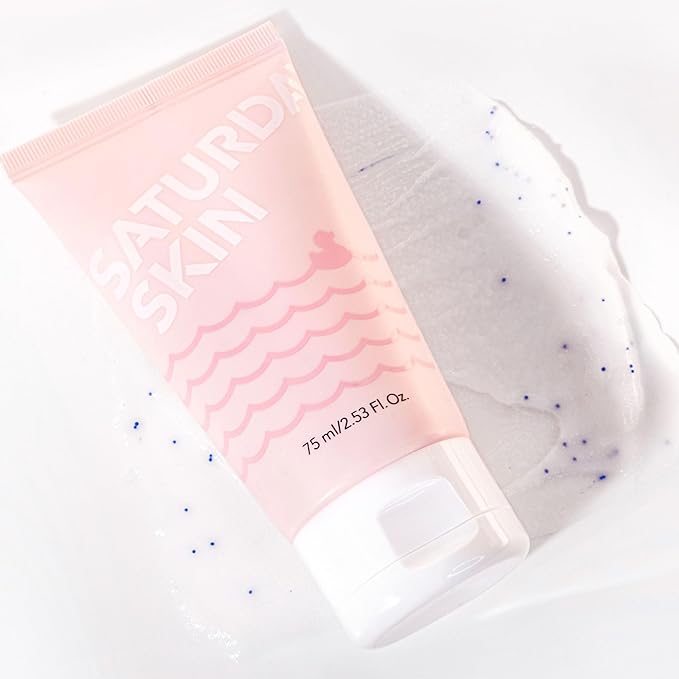 Saturday Skin Rub-A-Dub Refining Peel Gel – Exfoliating Face Wash & Exfoliating Peel Gel, Fruit Enzyme Exfoliator Facial Enzyme Scrub, Dead Skin Remover for Face,Korean Skincare (2.53 Fl Oz / 75ml)