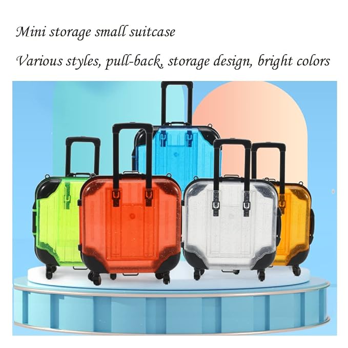 HBZGTLAD 10pcs false eyelashes packaging box pink luggage lashes suitcase mink lashes packing fluffy and curly case empty (C-red)