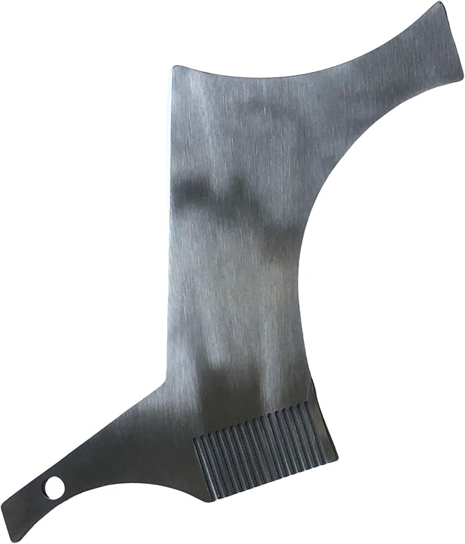 Stainless Steel Beard Shapers with Comb Beard Shaping Styling Tool Beard Shaping Template Guide Comb for Man Beard Trim Metal Stainless Steel Beard Styling Comb