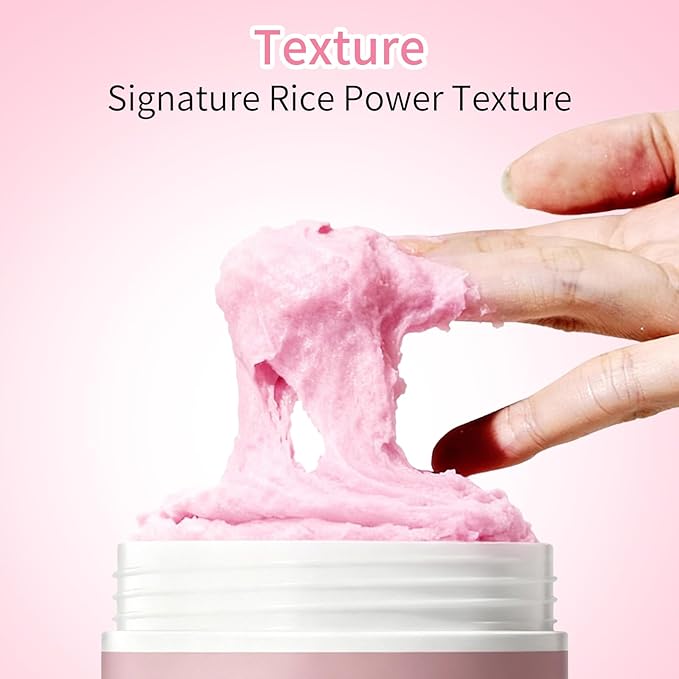 Rose Rice Mochi Face Cleanser Wash Cream,Moisturizing,Deep-Cleansing,Oil Control,Makeup Cleansing Balm for Women for All Skin Types（5.29oz）
