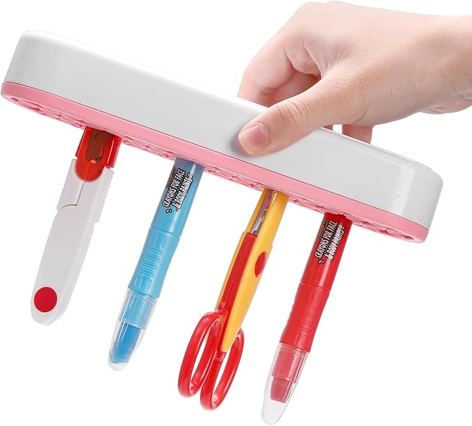 Elsjoy 3 Pack Silicone Makeup Brush Holder, Desktop Cosmetic Organizer Pen Holder, Sewing Tool Holder Beauty Tool Organizer Stand for Brush, Scissors, Toothbrush