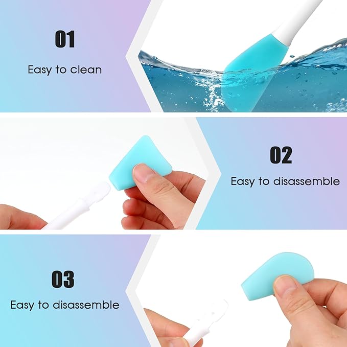 Silicone Face Mask Applicator, 4 PCS Double-End Mask Brushes for Facial Mud Mixing Spatula Soft Makeup Beauty Brush Tools for Apply Skincare Cream,Lotion, Gel, Cosmetic Foundation (4 Colors)