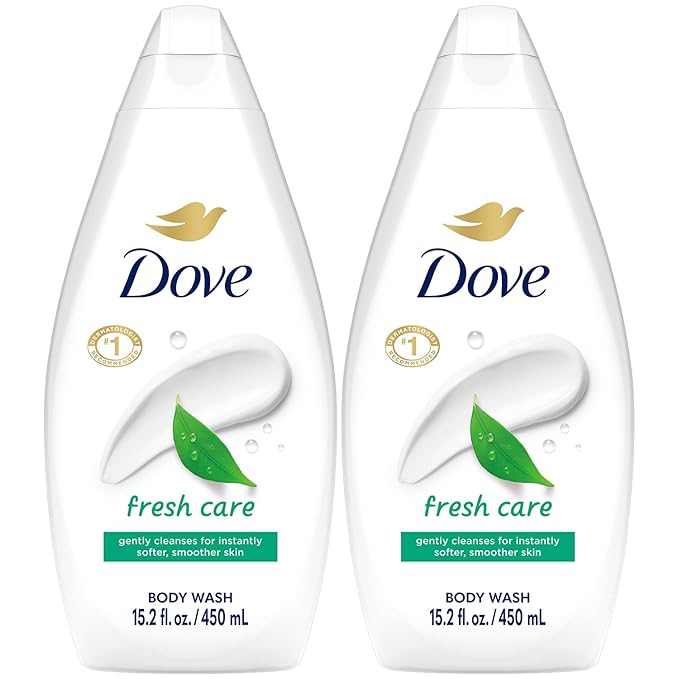 Dove Body Wash Fresh Care 2-Pack – Revitalizing & Moisturizing Cleanser for Smooth, Soft Skin, 15.2 Oz Ea