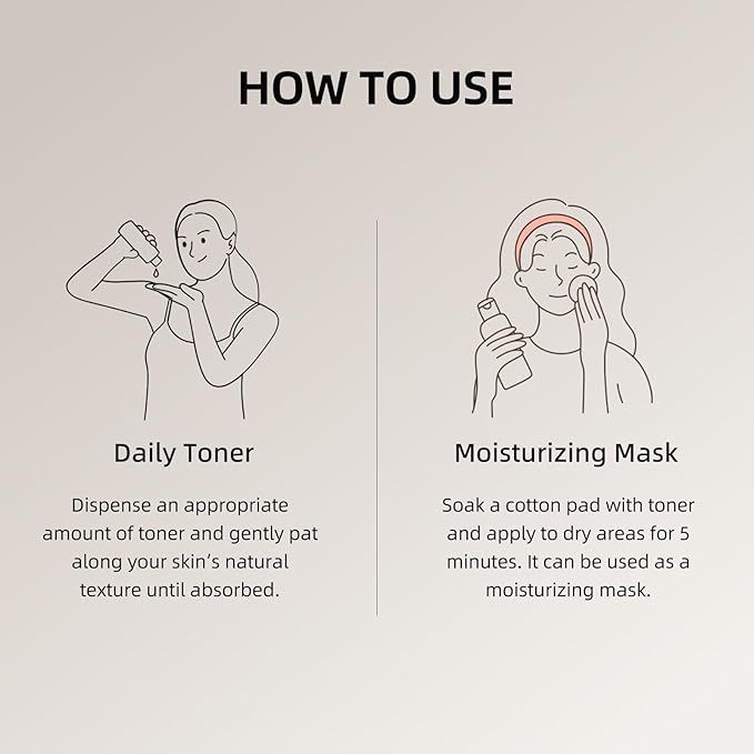 DEEOM Real Yam Brightening Toner, Hydrating Milky Toner for Face with Rice Water, Yam Extract & Niacinamide, Korean Moisturizing Facial Toner, Alcohol Free, Glow Enhancing, 300ml