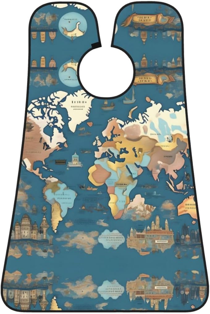 Yellow Flowers Butterflies Print Beard Bib Shaving Apron, Beard Hair Trimming Cape Gift For Dad