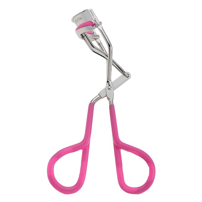 Tweezerman Neon Pink Comfort Grip Eyelash Curler - Makeup Eyelash Tool for All Eye Shapes