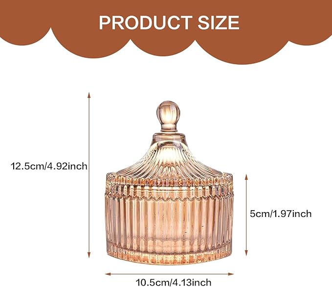 Body Powder Puff and Container, Soft Powder Puff,Glass Box for Dust Puff,Powder Puff for Body Powder,Powder Puff Wet Dry Makeup,Powder Applicator With Case for Dusting Powder (champagne)