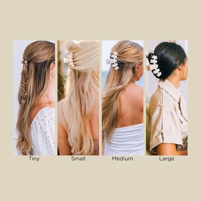 TELETIES - Large Hair Clip - Strong Grip, Bendable Teeth, Comfortable Curved Design - Ideal for Thick Hair - For All Hair Textures - Jet Black