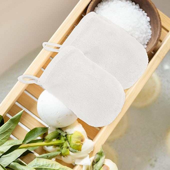 6pcs Washing Gloves Facial Towel Pink Towels Face Cleaning Tool Mitt Facial Cleansing Cloths Gloves for Cleaning Make up Travel Makeup Fine Fiber