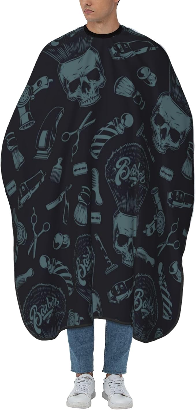 Adult Barber Cape, Professional Salon Haircut Capes, Haircut Kit Hairdressing Apron for Home Salon Barbershop