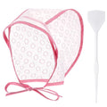 Hair Highlighting Cap Frosting Caps Kit Highlight Cap with Plastic Hooks for Hair Coloring Salon Dyeing Hairdressing Tool Kit Supplies(Pink)