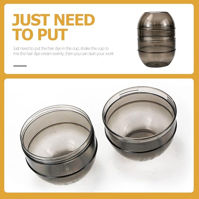 Hair Dye Color Cup with Double Measuring Scale - Hair Color Mixing Bowl for Precise Salon and Home Use - Dye Shaker Mixer for Even Blending