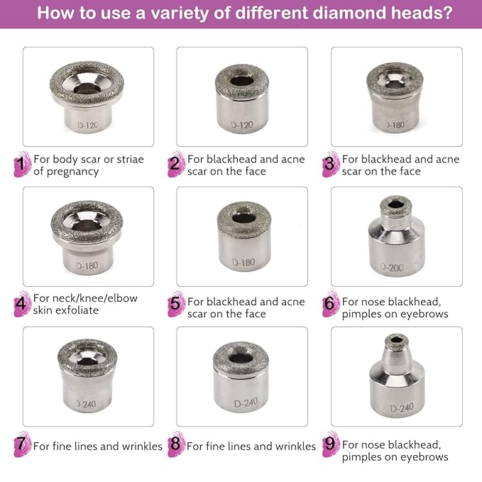 Diamond Microdermabrasion Machine, Yofuly 65-68cmHg Suction Power Professional Dermabrasion, Home Use Facial Skin Care Equipment