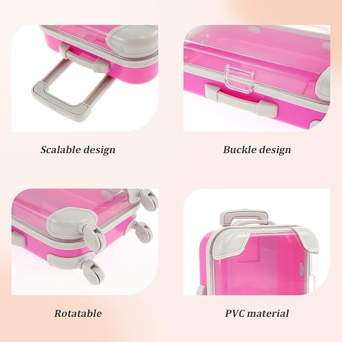12Pcs Mini Suitcase Party Favor Box, Mini Suitcase Storage Box, Mini Luggage Candy Box, Cute Mini Trolley Case Packaging Box, Mini Travel Suitcases Box, Clear False Eyelashes Travel Case for Party