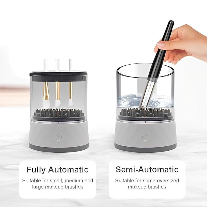 1PC Electric Makeup Brush Cleaner Machine, Portable Deep Clean Washer for Cosmetics Brushes, Fast & Easy Cleaning Tool