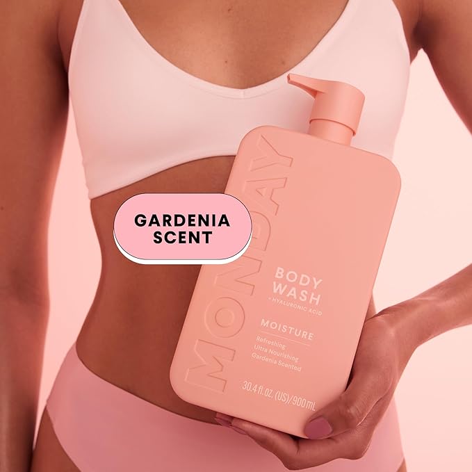 MONDAY HAIRCARE MOISTURE Body Wash in Fresh Gardenia with Hyaluronic Acid & Shea Butter for All Skin Types, 900 mL