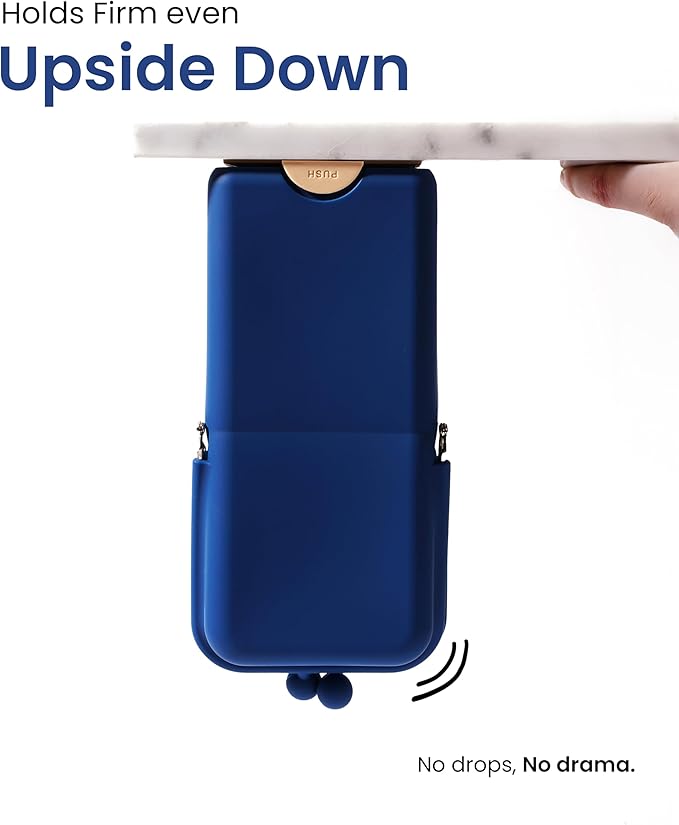 APT 1101 Makeup Brush Holder Travel Cosmetic Bag with Suction Base, Portable Cosmetic Organizer for Travel & Home, Organizer for Brushes, Beauty Tools & Accessories (Navy)