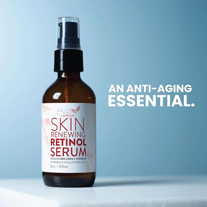 Retinol Serum for Face with Hyaluronic Acid – Anti Aging Skin Care for Fine Lines, Wrinkles, Dark Spots & Blemish – Brightening Resurfacing Serum for Post Acne and Sensitive Skin – 2oz