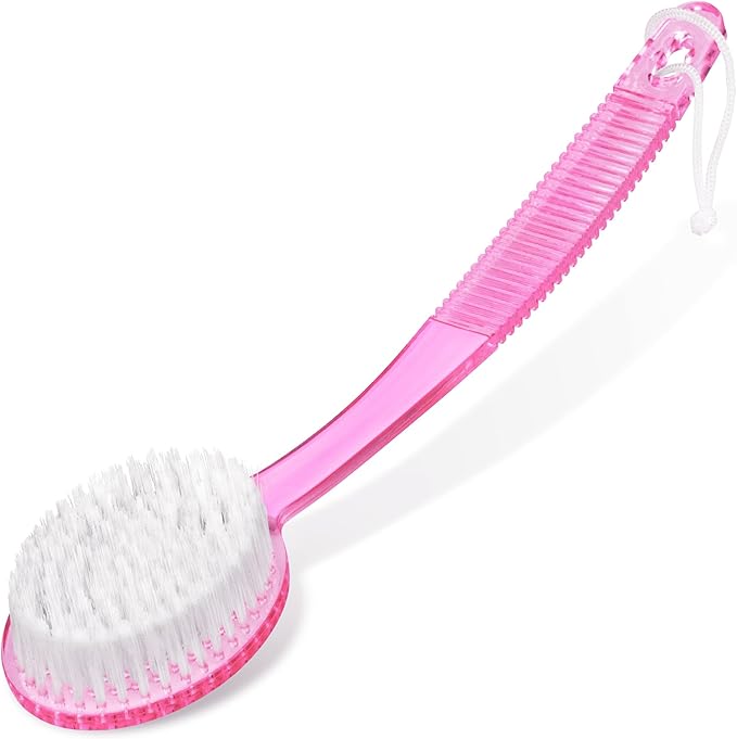 DecorRack (Random Color, 1 Pack) Bath Brush with Bristles, Long Handle for Exfoliating Back, Body, and Feet, Bath and Shower Scrubber