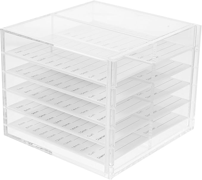 Acrylic False Eyelash Storage Case 10-layer Eyelash Organizer Box Travel Lash Holder Cosmetic Display Container for Women