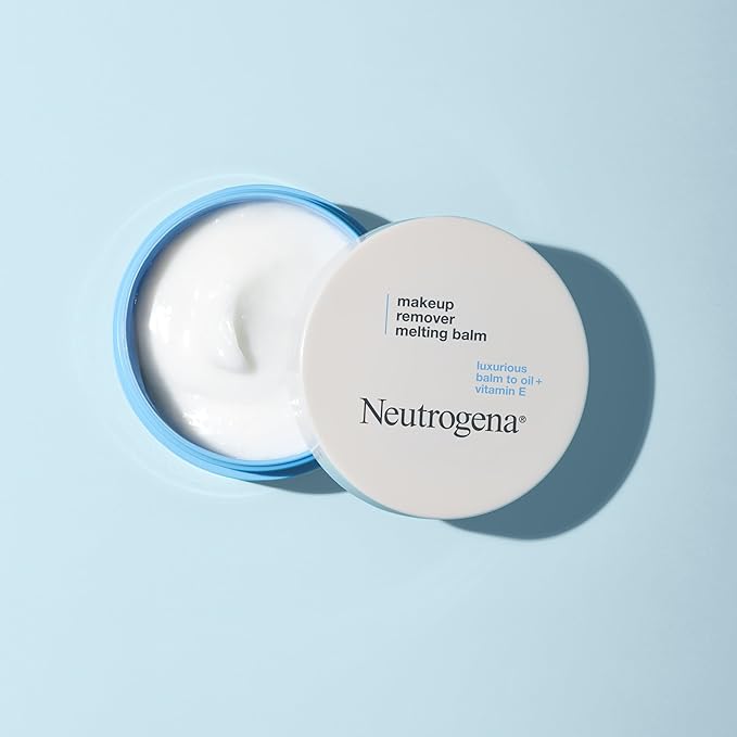 Neutrogena Makeup Remover Melting Balm to Oil with Vitamin E,Gentle and Nourishing Cleansing Balm for Eyes,Lips,or Face,Travel-Friendly for On-the-Go,2.0 oz,(Pack of 2)
